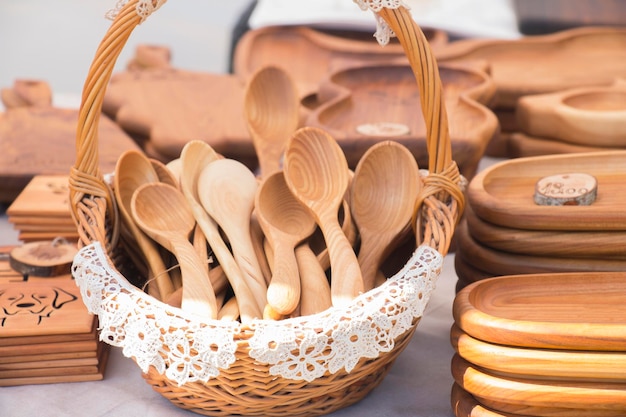 Handmade wooden spoons fair sale