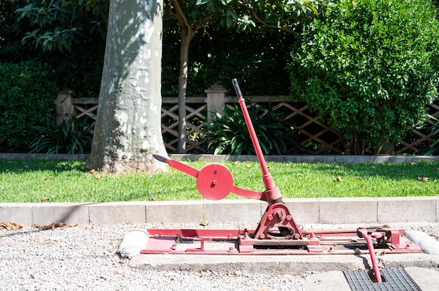 Handmatig mechanisme voor doorbuiging van het spoor