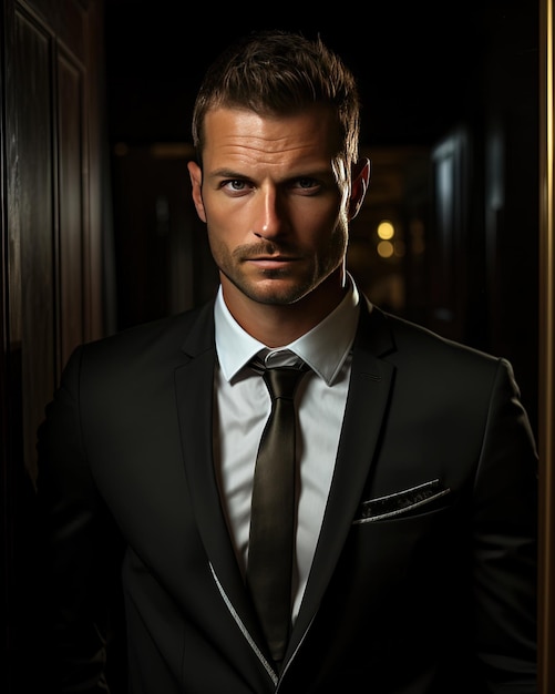 Handome elegant man in his 30's wearing a suit