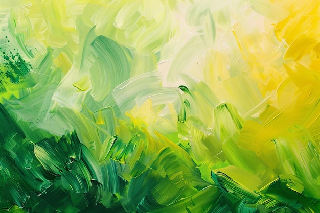 a handpainted abstract background in fresh green and yellow hues is a vibrant and inviting sight
