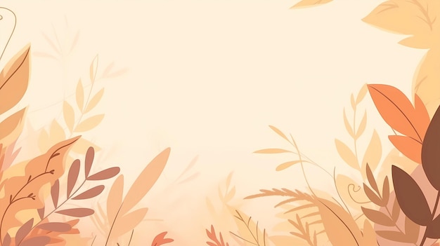 Handpainted cartoon autumn style background material