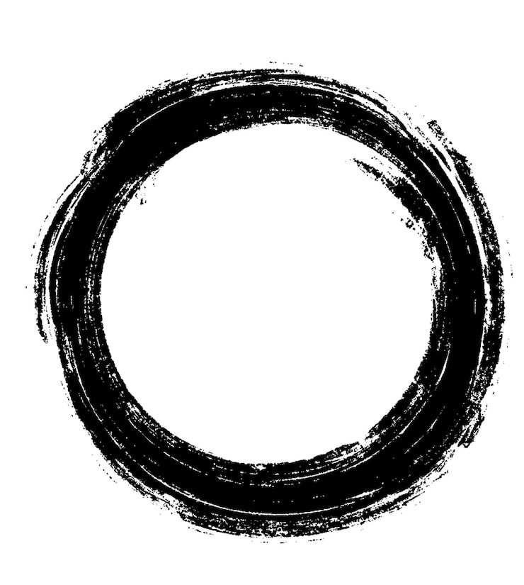 Photo handpainted circles abstract drawing clipart