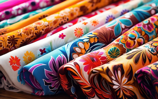 Handpainted textiles a riot of colors