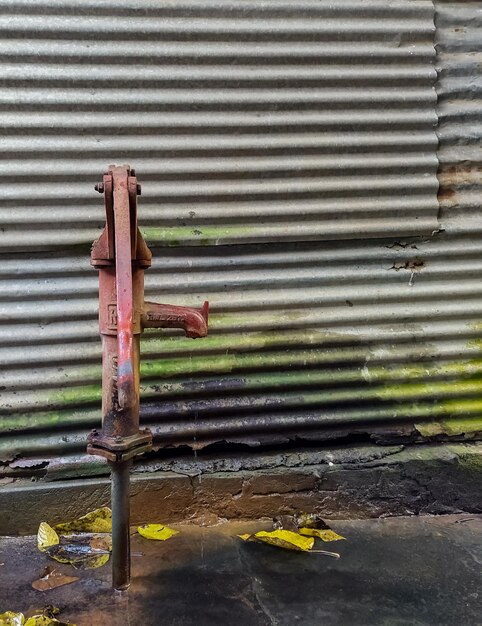 Photo handpump with algae around