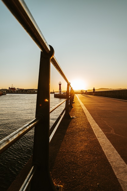 The handrail on the docks of Vigo