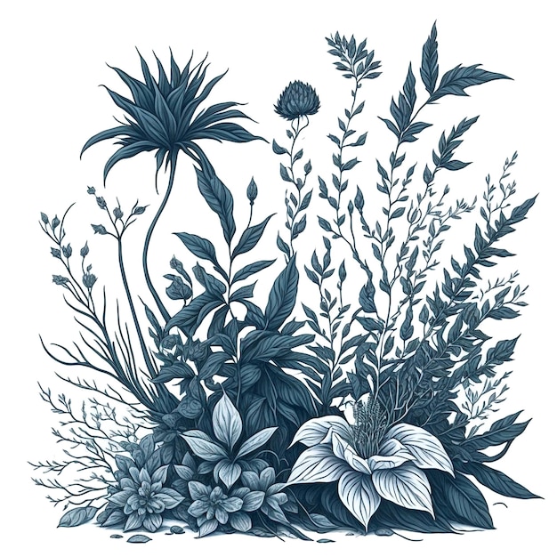 Handrawn flowers illustration