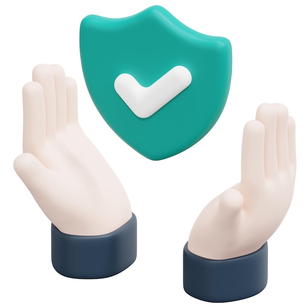 Photo hands 3d render icon illustration