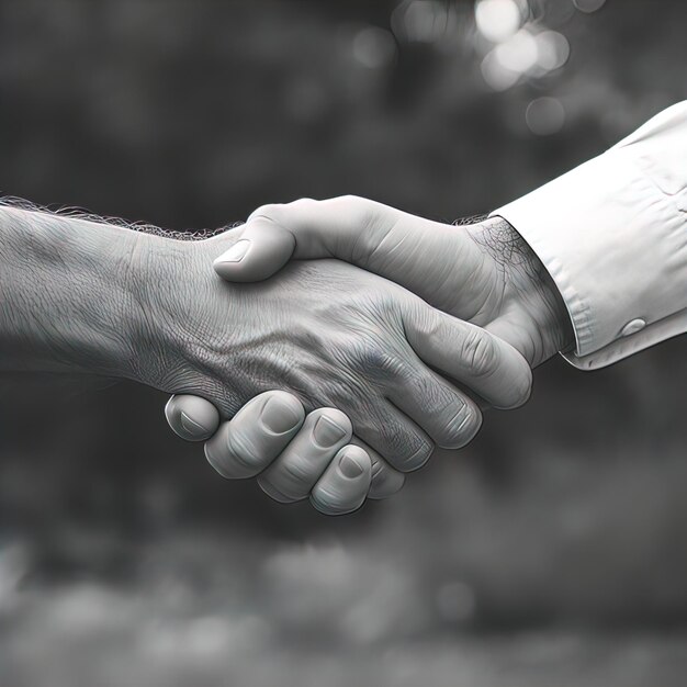 Photo hands of business colleagues shaking hands at work place