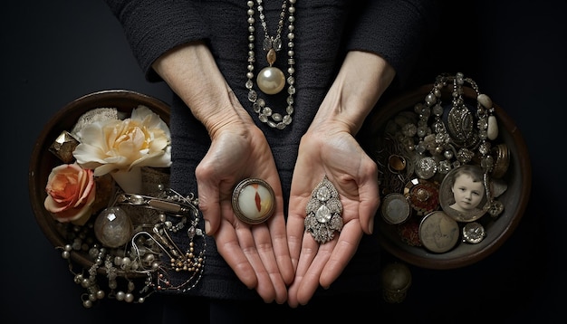 Photo hands of different generations holding treasured family tell a story of resilience and heritage