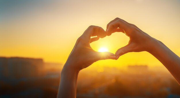 Photo hands in the form of heart