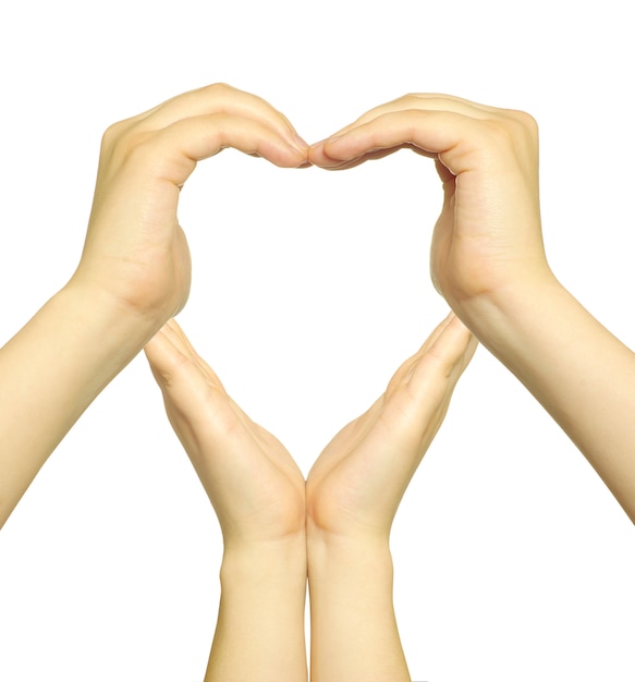 Photo hands in heart shape