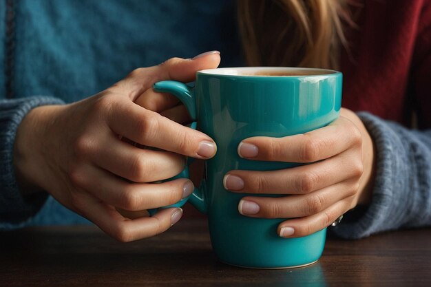 Hands Holding Coffee Mug