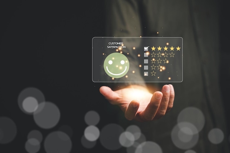 Photo hands holding five gold stars