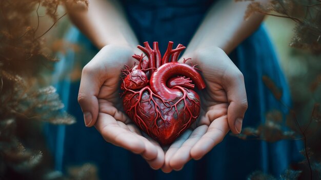 Hands holding a heart with a brain inside symbolizing the importance of mental health awareness