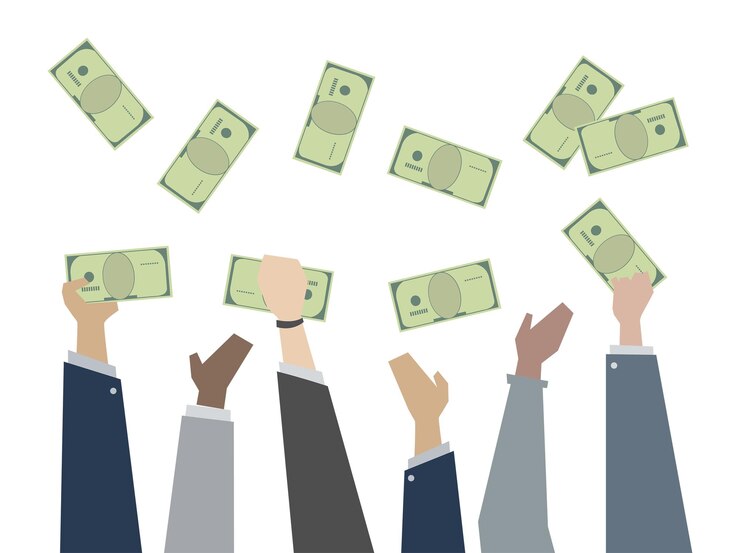 Photo hands holding money png transparent background