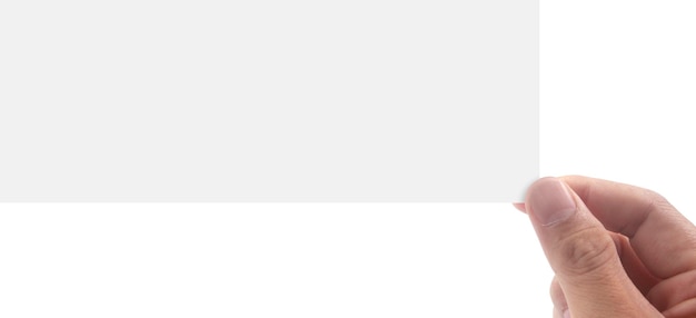 レター用紙用の空白の紙を持っている手