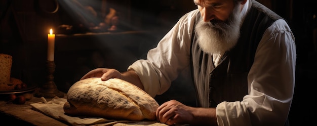 Фото Руки держат хлеб