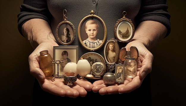 Фото Руки разных поколений, держащих драгоценную семью, рассказывают историю устойчивости и наследия.