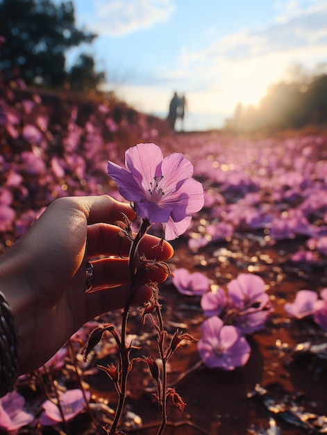 Hands Overflowing with Purple Beauty