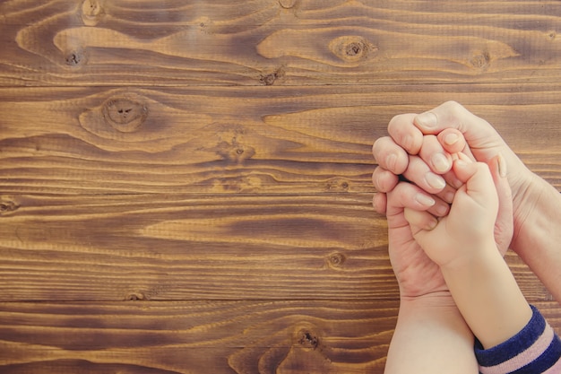 Hands people. selective focus. family hands couple