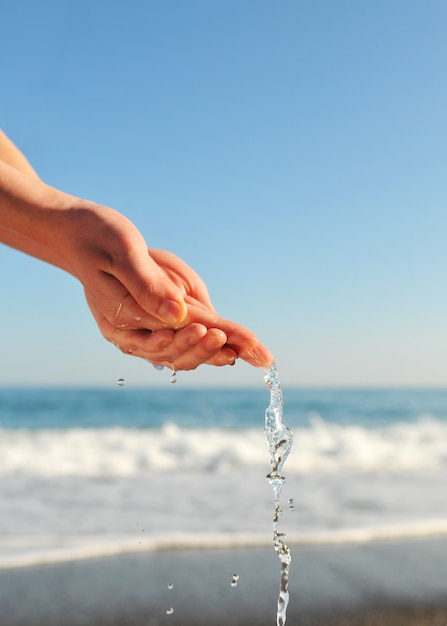 Hands and the sea