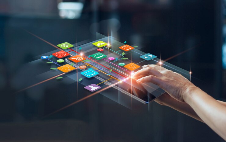 Photo hands using mobile payments