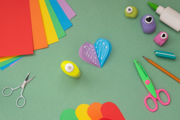 Hands with a rainbow heart