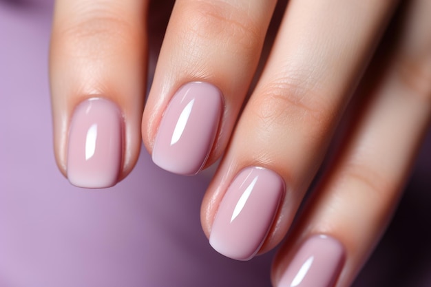 Hands of a young woman with bright manicure on her nails ai generated