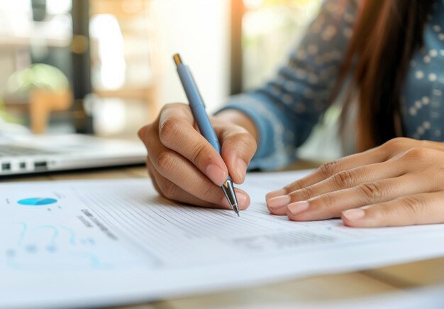 Handschrift en documenten met startformulier registratie of aanmelding voor gegevensanalyse