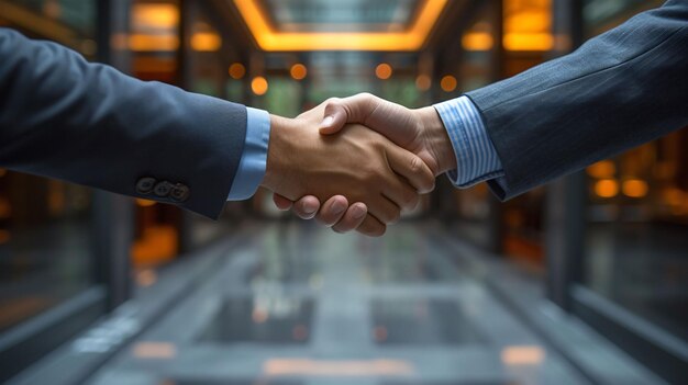 Photo handshake business deal cooperation concept