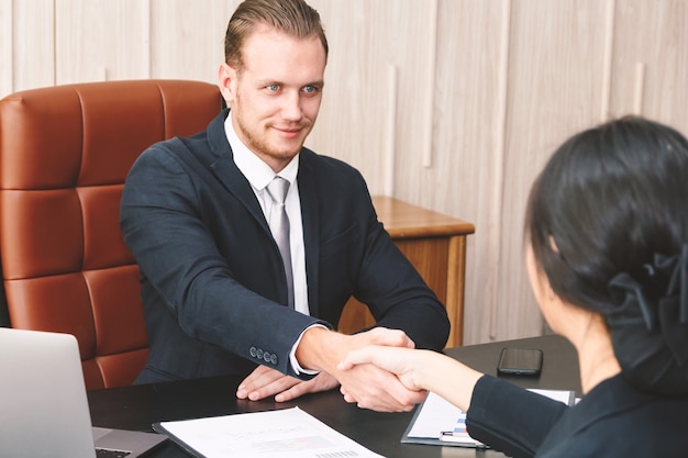 Handshake of business partners