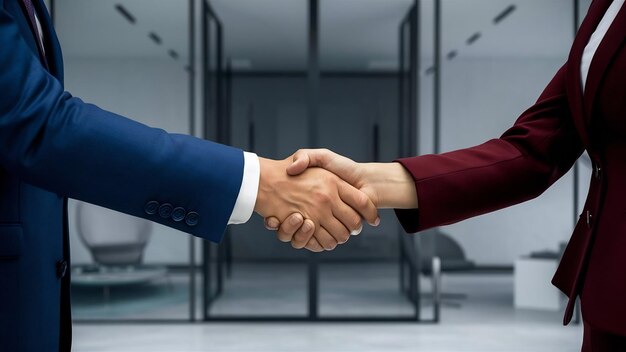 Handshake between business people