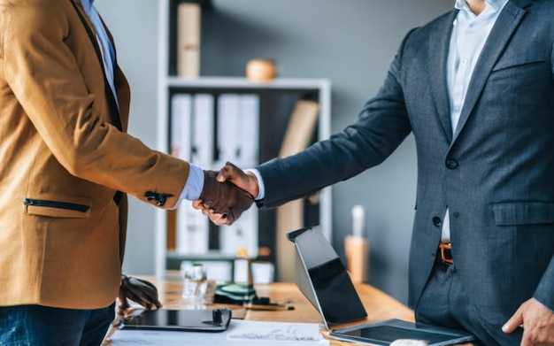 Handshake between businessmen