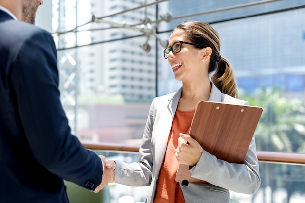 Handshake Greeting Corporate Business People Concept