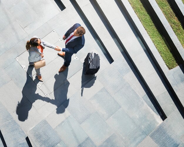 Handshake Greeting Corporate Business Travel People Concept