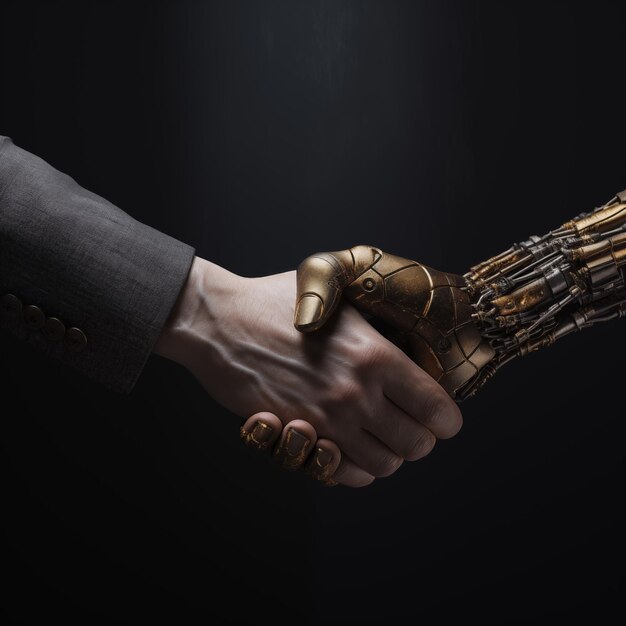 Handshake between human and robot