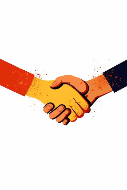 Handshake icon representing partnership deals created with generative ai