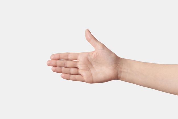 Handshake reaching female hand