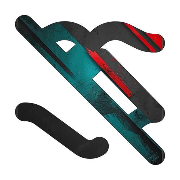 손잡이 간단한 슬래시 아이콘 대각선 검은 녹색 빨간
