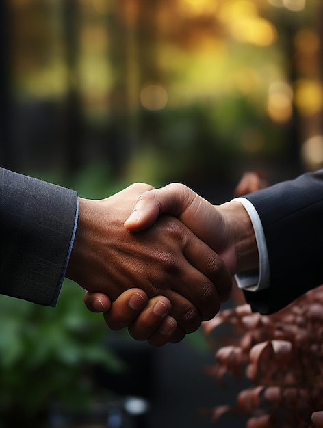 合併と買収の成功を祝う握手