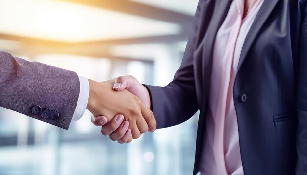 The handshake of two businessmen the concept of the Chinese New Year