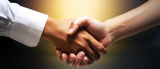 A handshake between two people shaking hands.