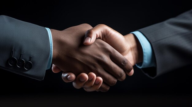 Photo a handshake between two professionals symbolizing wallpaper