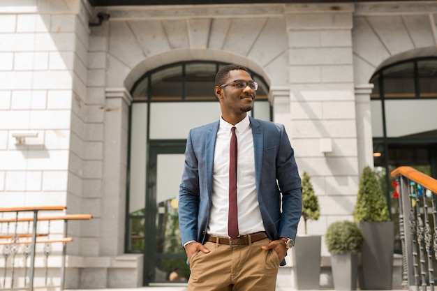 handsome adult african man in a suit