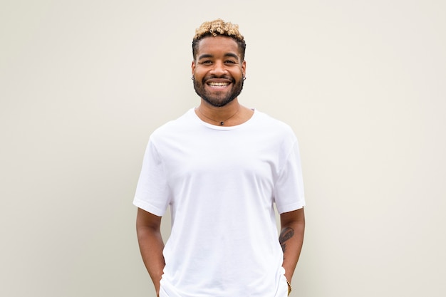 Premium Photo | Handsome african american man with blonde hair