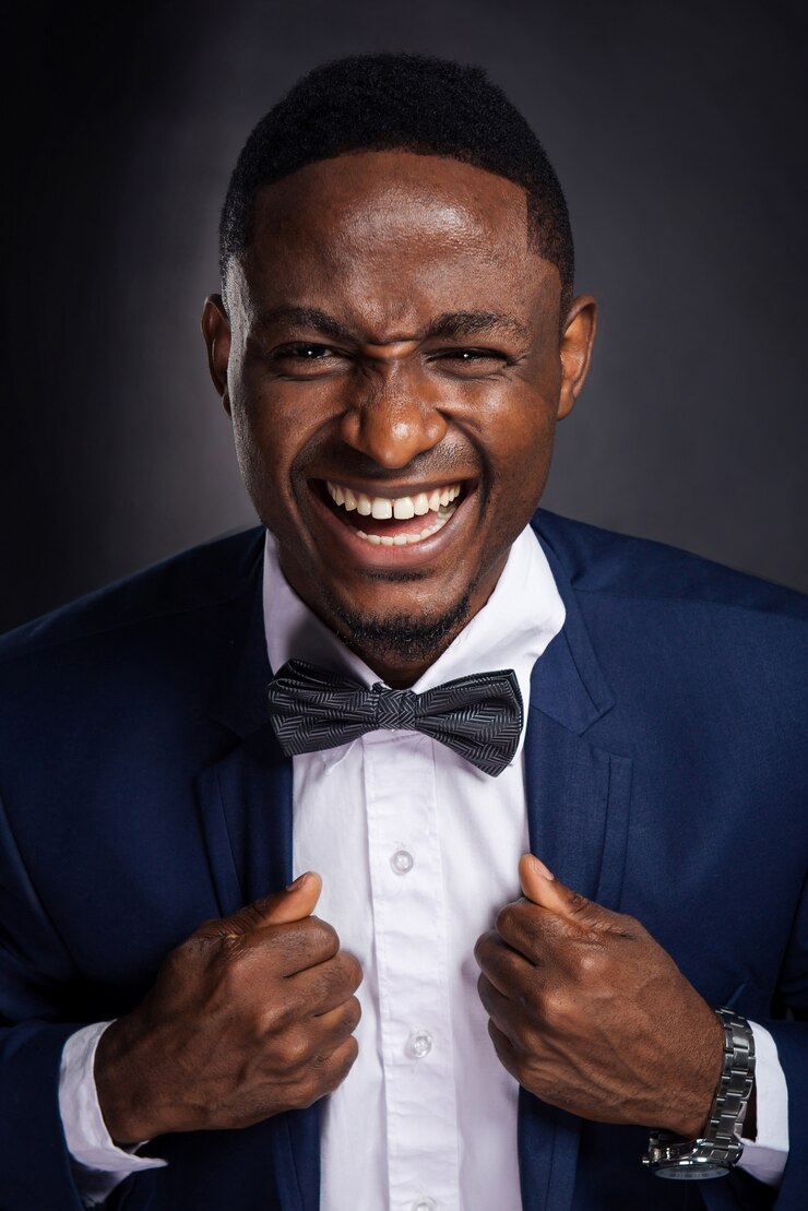 Handsome african american man with positive expression