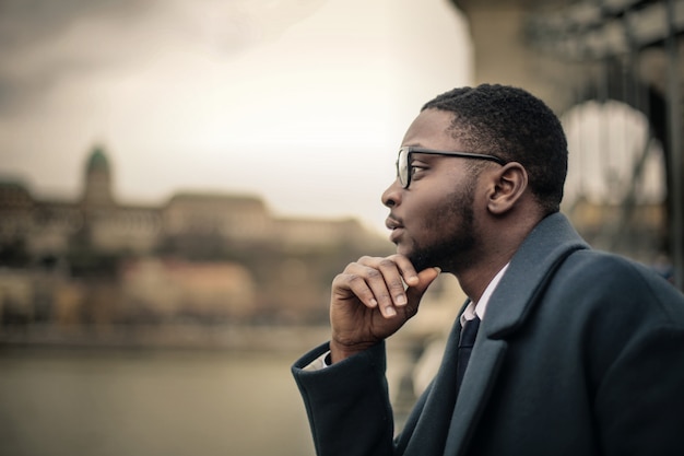 Handsome Afro businessman