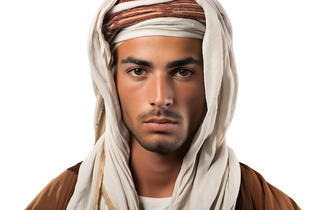 Handsome arabian man isolated on a white background