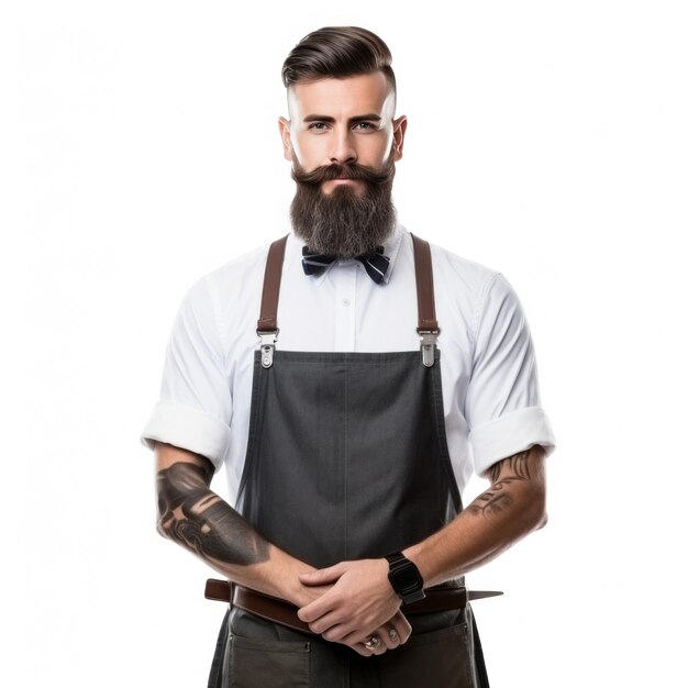 Photo handsome barber isolated