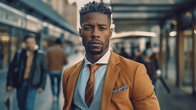 Handsome black man in business suit